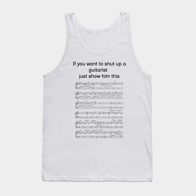 If you want to shut up a guitarist just show this. Tank Top by Sarcastic101